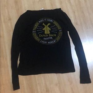 Long sleeve black Dutch shirt size small